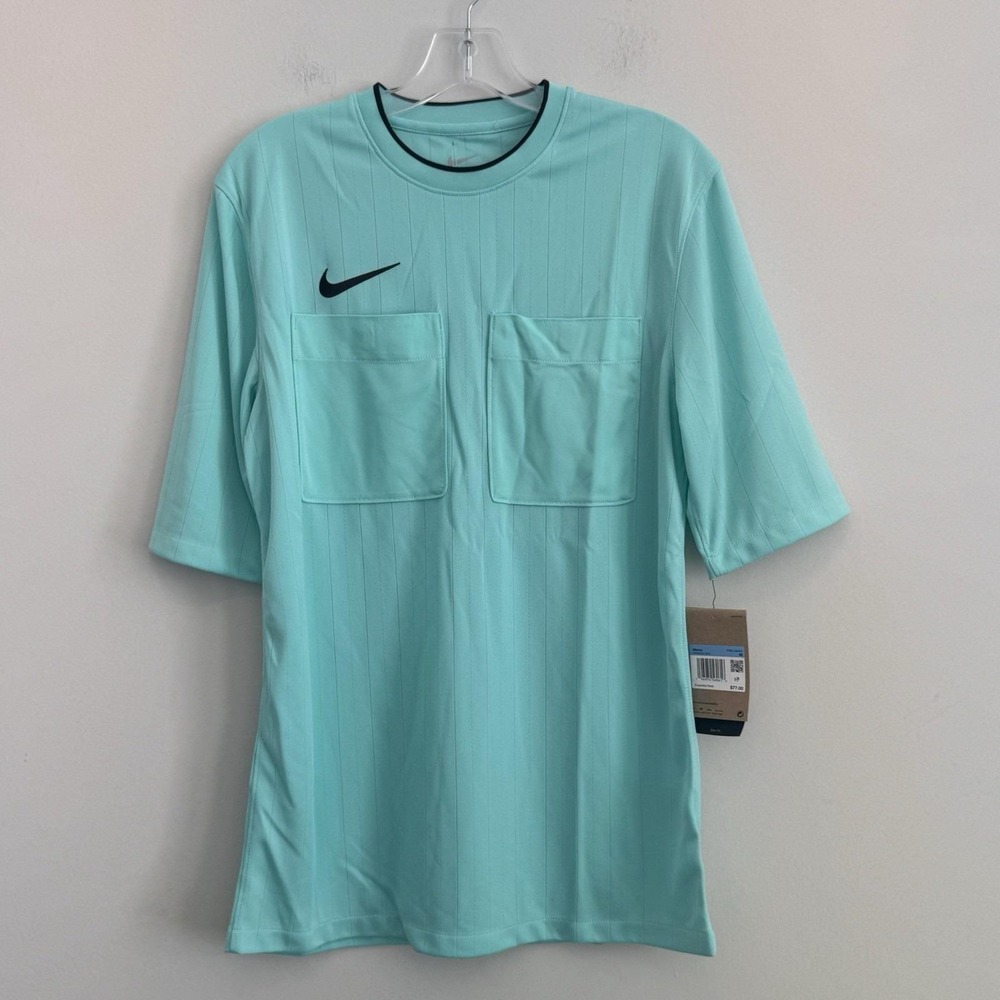 Nike Dri-FIT Soccer Referee Double Pocket Shirt Blue DH8024-447 Size Medium NWT